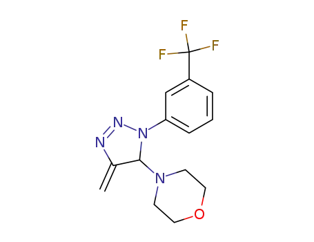Molecular Structure of 104143-76-2 (Morpholine,
4-[4,5-dihydro-4-methylene-1-[3-(trifluoromethyl)phenyl]-1H-1,2,3-triazol
-5-yl]-)
