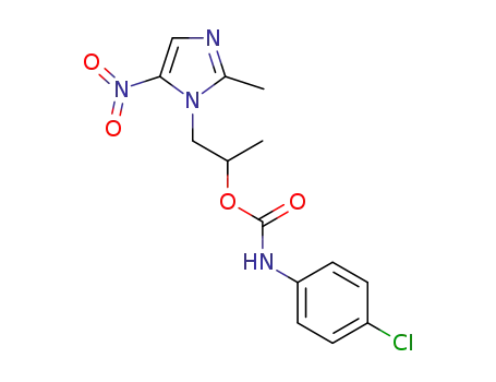 1-methyl-2-(2-methyl-5-nitro-1H-imidazol-1-yl)ethyl (4-chlorophenyl)carbamate