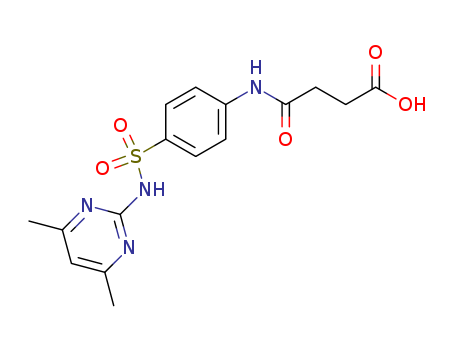 85828-79-1,4-[[4-[[(4,6-dimethyl-2-pyrimidinyl)amino]sulphonyl]phenyl]amino]-4-oxobutyric acid,N-[4-(4,6-dimethyl-pyrimidin-2-ylsulfamoyl)-phenyl]-succinamic acid;4-[(4-{[(4,6-dimethyl-2-pyrimidinyl)amino]sulfonyl}phenyl)amino]-4-oxobutyric acid;4-[[4-[[(4,6-DIMETHYL-PYRIMIDIN-2-YL)AMINO]SULFONYL]PHENYL]AMINO]-4-OXOBUTYRIC ACID;N-[4-(4,6-Dimethyl-pyrimidin-2-ylsulfamoyl)-phenyl]-succinamidsaeure;