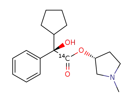 1-methylpyrrolidin-3-yl 2-cyclopentyl-2-hydroxy-2-phenyl-[1-14C]acetate