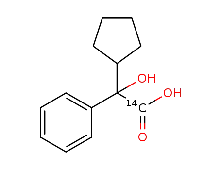 2-cyclopentyl-2-hydroxy-2-phenylacetic-1-[1-14C] acid