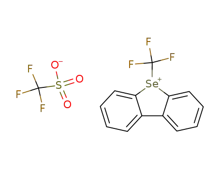Molecular Structure of 129922-33-4 (SE-(TRIFLUOROMETHYL)DIBENZOSELENOPHENIUM TRIFLUOROMETHANESULFONATE)