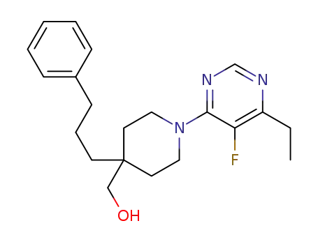 (1-(6-ethyl-5-fluoropyrimidin-4-yl)-4-(3-phenylpropyl)piperidin-4-yl)methanol
