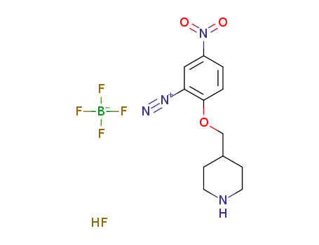 5-nitro-2-(piperidinium-4-ylmethoxy)benzenediazonium tetrafluoroborate fluoride