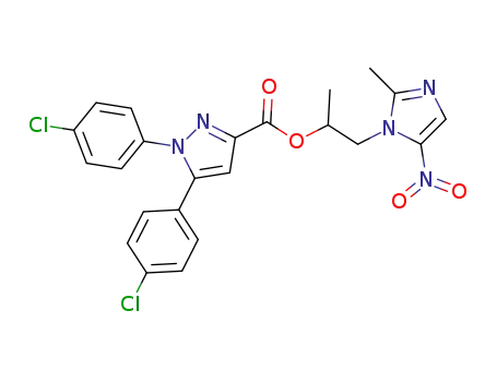 1-(2-methyl-5-nitro-1H-imidazol-1-yl)propan-2-yl-1,5-bis(4-chlorophenyl)-1H-pyrazole-3-carboxylate