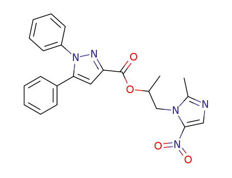1-(2-methyl-5-nitro-1H-imidazol-1-yl)propan-2-yl-1,-5-diphenyl-1H-pyrazole-3-carboxylate