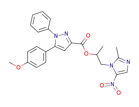 1-(2-methyl-5-nitro-1H-imidazol-1-yl)propan-2-yl-5-(4-methoxyphenyl)-1-phenyl-1H-pyrazole-3- carboxylate