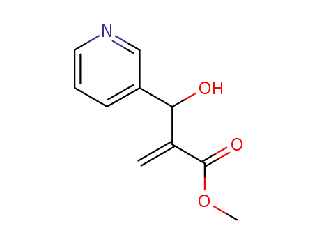 Molecular Structure of 87102-11-2 (3-Pyridinepropanoic acid, b-hydroxy-a-methylene-, methyl ester)