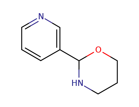 Molecular Structure of 134778-02-2 (2H-1,3-Oxazine, tetrahydro-2-(3-pyridinyl)-)