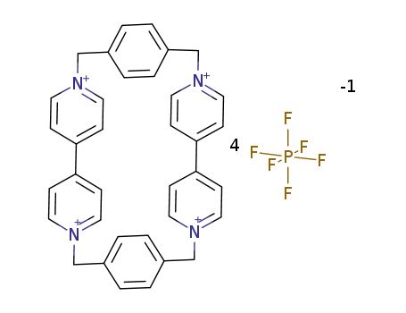 Molecular Structure of 117271-77-9 (CYCLOBIS(PARAQUAT-1,4-PHENYLENE) TETRAKIS(HEXAFLUOROPHOSPHATE))