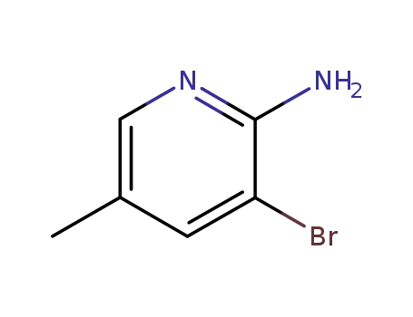 Molecular Structure of 17282-00-7 (2-Amino-3-bromo-5-methylpyridine)