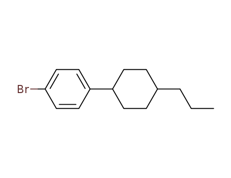 86579-53-5,1-Bromo-4-(trans-4-propylcyclohexyl)benzene,Benzene,1-bromo-4-(4-propylcyclohexyl)-, trans-;Benzene,1-bromo-4-(trans-4-propylcyclohexyl)-;4-(trans-4-Propylcyclohexyl)bromobenzene;p-(trans-4-Propylcyclohexyl)bromobenzene;