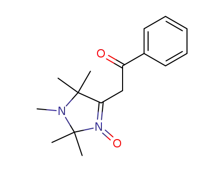 Molecular Structure of 129994-30-5 (Ethanone,
2-(2,5-dihydro-1,2,2,5,5-pentamethyl-3-oxido-1H-imidazol-4-yl)-1-phen
yl-)