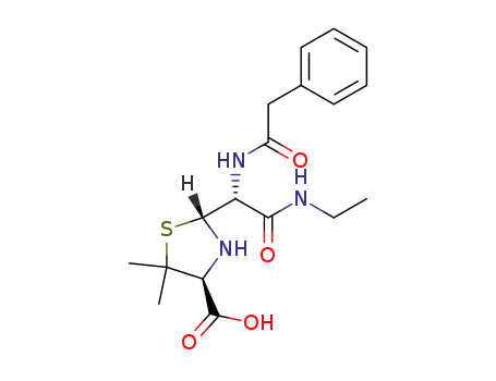 <2R-<2α(R*),4β>>-2-<2-(ethylamino)-2-oxo-1-<(phenylacetyl)amino>ethyl>-5,5-dimethyl-4-thiazolidinecarboxylic acid