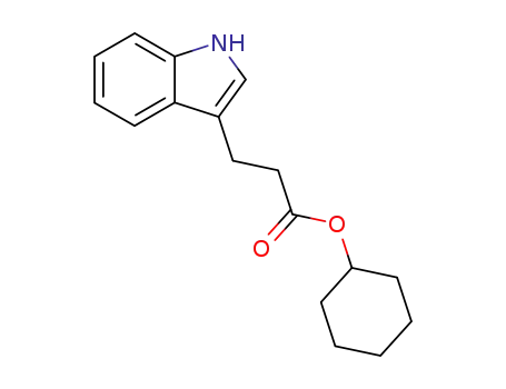 Molecular Structure of 109897-76-9 (1H-Indole-3-propanoicacid, cyclohexyl ester)