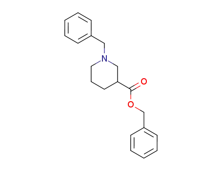 Molecular Structure of 141943-03-5 (3-Piperidinecarboxylic acid, 1-(phenylmethyl)-, phenylmethyl ester)