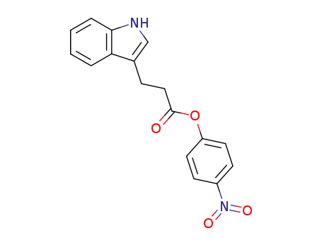 Molecular Structure of 35665-88-4 (1H-Indole-3-propanoic acid, 4-nitrophenyl ester)