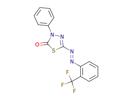 2-(2'-trifluoromethylphenyl)azo-4-phenyl-1,3,4-thiadiazol-5-one