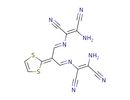 (Z)-2-Amino-3-[3-[(E)-(Z)-2-amino-1,2-dicyano-vinylimino]-2-[1,3]dithiol-2-ylidene-prop-(E)-ylideneamino]-but-2-enedinitrile