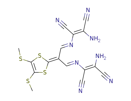 (Z)-2-Amino-3-[3-[(E)-(Z)-2-amino-1,2-dicyano-vinylimino]-2-(4,5-bis-methylsulfanyl-[1,3]dithiol-2-ylidene)-prop-(E)-ylideneamino]-but-2-enedinitrile