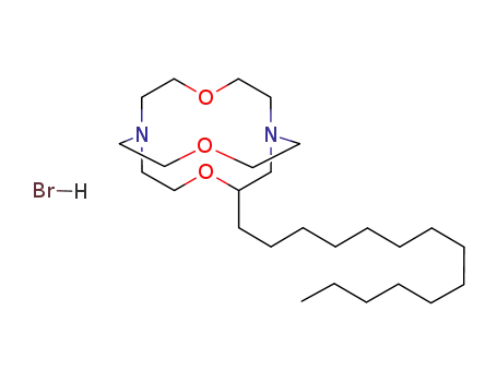 Molecular Structure of 92958-33-3 (4,10,15-Trioxa-1,7-diazabicyclo[5.5.5]heptadecane, 3-tetradecyl-,
monohydrobromide)