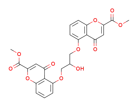 Molecular Structure of 51471-26-2 (dimethyl 5,5'-[(2-hydroxytrimethylene)bis(oxy)]bis[4-oxo-4H-1-benzopyran-2-carboxylate])