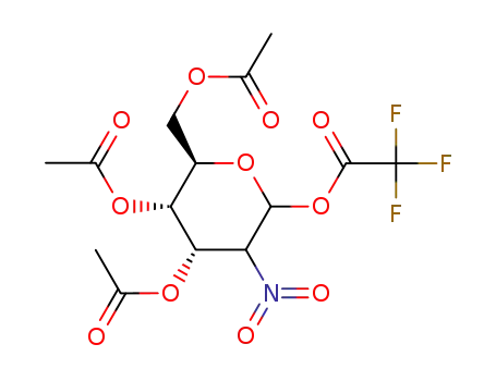 Trifluoro-acetic acid (4S,5S,6R)-4,5-diacetoxy-6-acetoxymethyl-3-nitro-tetrahydro-pyran-2-yl ester