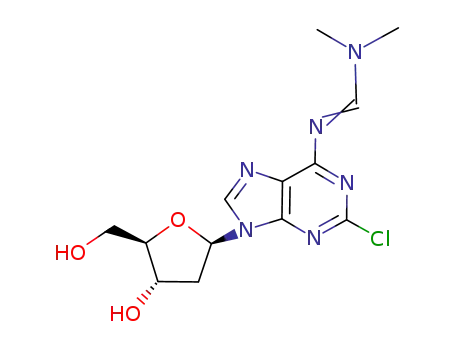 2-chloro-9-(2'-deoxy-β-D-erythro-pentofuranosyl)-6-<<(dimethylamino)methylidene>amino>-9H-purine