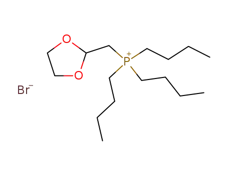 Molecular Structure of 115754-62-6 ((DIOXALAN-2-YL-METHYL)-TRIBUTYLPHOSPHONIUM BROMIDE)