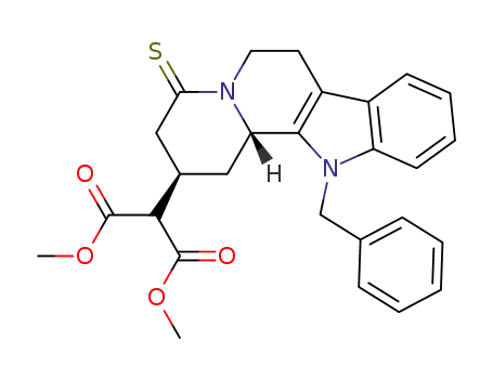 2-((2R,12bS)-12-Benzyl-4-thioxo-1,2,3,4,6,7,12,12b-octahydro-indolo[2,3-a]quinolizin-2-yl)-malonic acid dimethyl ester