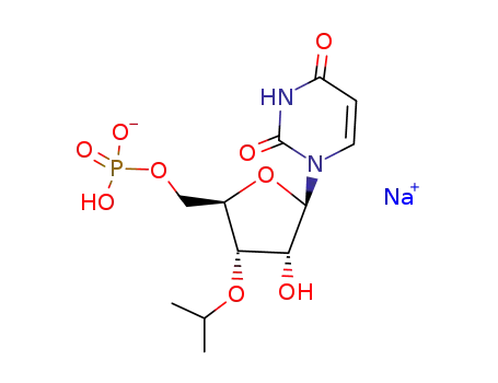 Molecular Structure of 142657-23-6 (5'-Uridylic acid, 3'-O-(1-methylethyl)-, monosodium salt)