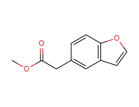 Molecular Structure of 121638-36-6 (Benzofuran-5-yl-acetic acid Methyl ester)
