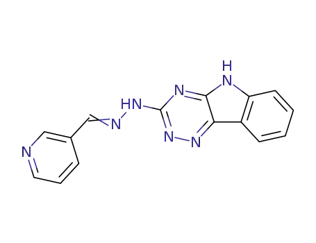 Molecular Structure of 73718-28-2 (3-[(2E)-2-(pyridin-3-ylmethylidene)hydrazino]-5H-[1,2,4]triazino[5,6-b]indole)