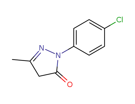 Molecular Structure of 13024-90-3 (1-(4-Chlorophenyl)-3-methyl-2-pyrazolin-5-one)