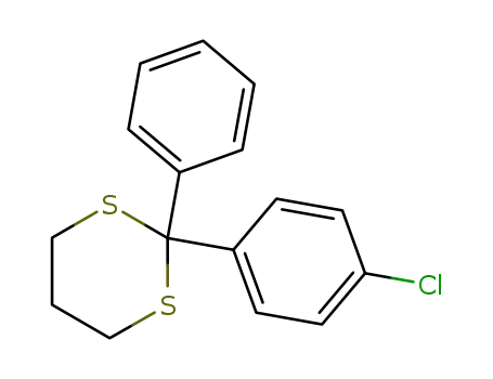 Molecular Structure of 139021-94-6 (1,3-Dithiane, 2-(4-chlorophenyl)-2-phenyl-)