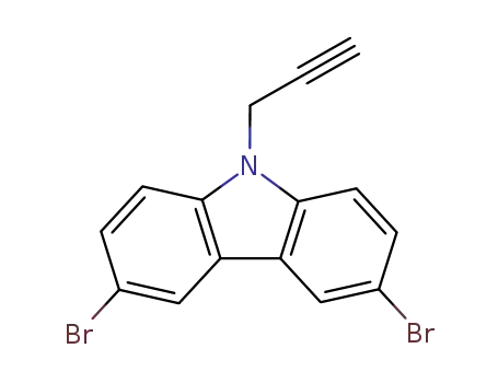 Molecular Structure of 105729-54-2 (9H-Carbazole, 3,6-dibromo-9-(2-propynyl)-)