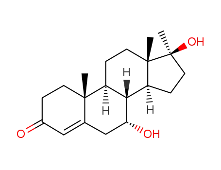 Molecular Structure of 972-50-9 ((7alpha,17beta)-7,17-dihydroxy-17-methylandrost-4-en-3-one)
