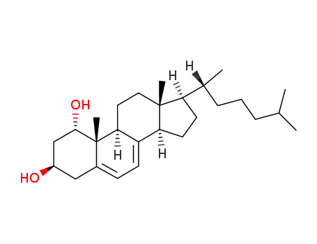 43217-89-6,cholesta-5,7-diene-1 alpha,3 beta-diol,1a,3b-Dihydroxycholesta-5,7-diene; 1a-Hydroxy-7-dehydrocholesterol; 1a-Hydroxyprovitamin D3;Cholesta-5,7-diene-1a,3b-diol