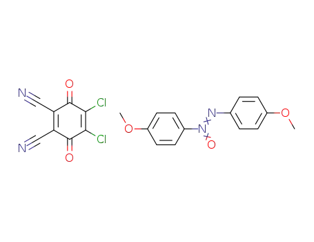N,N'-Bis-(4-methoxy-phenyl)-diazene N-oxide; compound with 4,5-dichloro-3,6-dioxo-cyclohexa-1,4-diene-1,2-dicarbonitrile