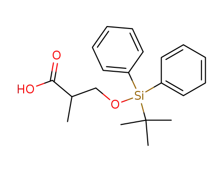 Molecular Structure of 820963-51-7 (Propanoic acid, 3-[[(1,1-dimethylethyl)diphenylsilyl]oxy]-2-methyl-)