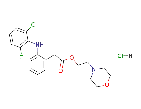 2-(4-morpholino)ethyl<(o-2,6 dichlorophenylanilino)phenyl acetate> hydrochloride