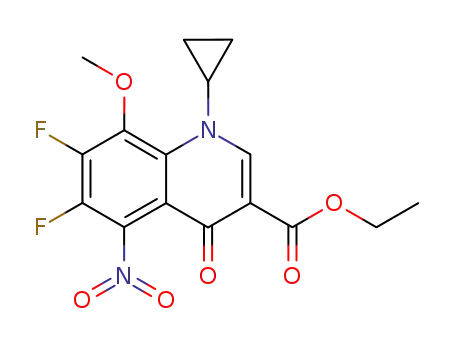 ethyl 1-cyclopropyl-6,7-difluoro-1,4-dihydro-8-methoxy-5-nitro-4-oxo-3-quinolinecarboxylate
