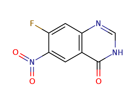 162012-69-3,7-Fluoro-6-nitro-4-hydroxyquinazoline,4(1H)-Quinazolinone,7-fluoro-6-nitro- (9CI);7-Fluoro-6-nitro-3H-quinazolin-4-one;