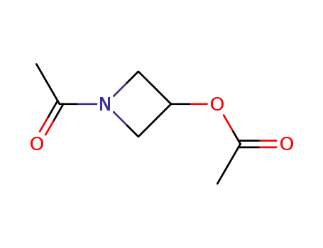 Molecular Structure of 143329-27-5 (3-Azetidinol, 1-acetyl-, acetate (ester) (9CI))
