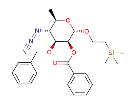 2-(trimethylsilyl)ethyl 4-azido-2-O-benzoyl-3-O-benzyl-4,6-dideoxy-α-D-mannopyranoside