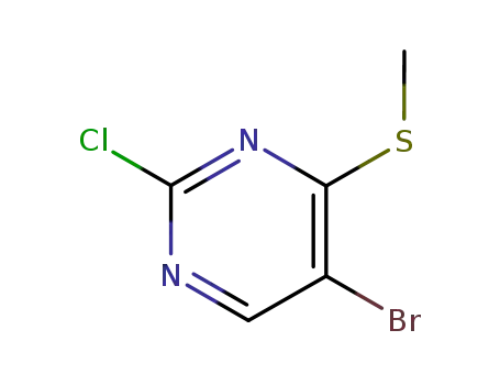 Molecular Structure of 59549-51-8 (5-BROMO-2-CHLORO-4-(METHYLTHIO)PYRIMIDINE)