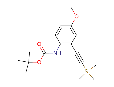 (4-Methoxy-2-trimethylsilanylethynyl-phenyl)-carbamic acid tert-butyl ester