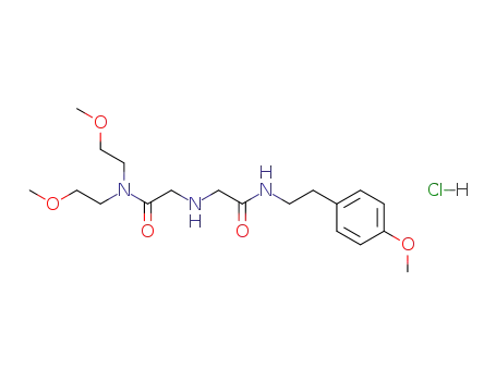 N,N-Bis-(2-methoxy-ethyl)-2-({[2-(4-methoxy-phenyl)-ethylcarbamoyl]-methyl}-amino)-acetamide; hydrochloride