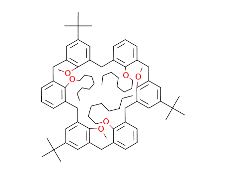 5,17,29-tris(1,1-dimethylethyl)-37,39,41-trimethoxy-38,40,42-tris-(n-octyloxy)calix[6]carene