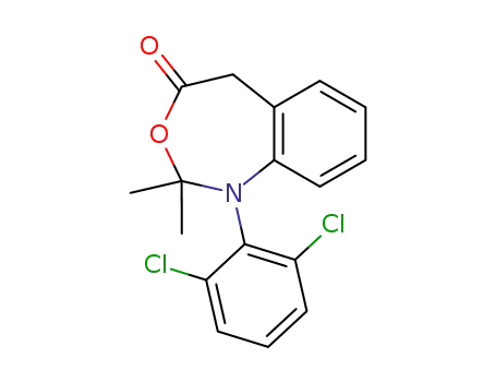 5-(2,6-dichloro-phenyl)-6,6-dimethyl-5,9-dihydro-6H-7-oxa-5-aza-benzocyclohepten-8-one